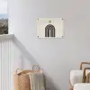 Minimalistisch - Zwarte boog - Gouden cirkel tuinposter los doek klein -sfeer8