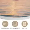 Zee - Zeilboot - Zonsondergang Akoestische PET Vilt - Rond klein -closeup_NL