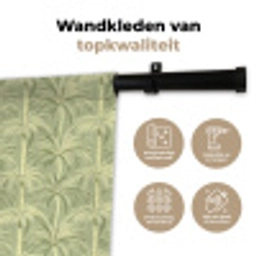 Palmwoud - Tropisch - Groen Wandkleed katoen klein 269 -sfeer2
