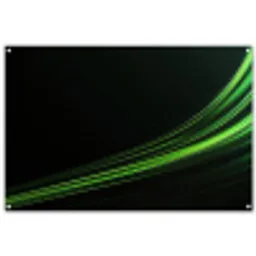 Gaming - Lijnen - Boog - Groen tuinposter los doek groot -3d