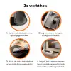 Golven - Abstract - Beige Inductie beschermer vinyl 3mm klein -zzzzzzz-td-werking