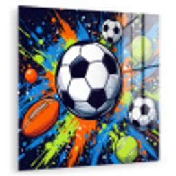 Sport - Ballen - Kleurrijk plexiglas 5mm klein -zzzproduct_nieuw