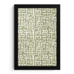 Grafisch - Patroon - Groen fotolijst zwart zonder passe partout klein 224 -3d