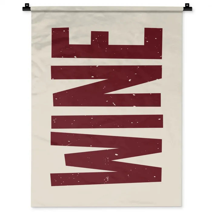 Wine - Red - Decoratie - Japandi Wandkleed katoen klein -zz3d