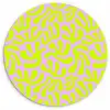 Organisch - Lila - Groen - Patroon Wandcirkel plexiglas klein 852 -3d