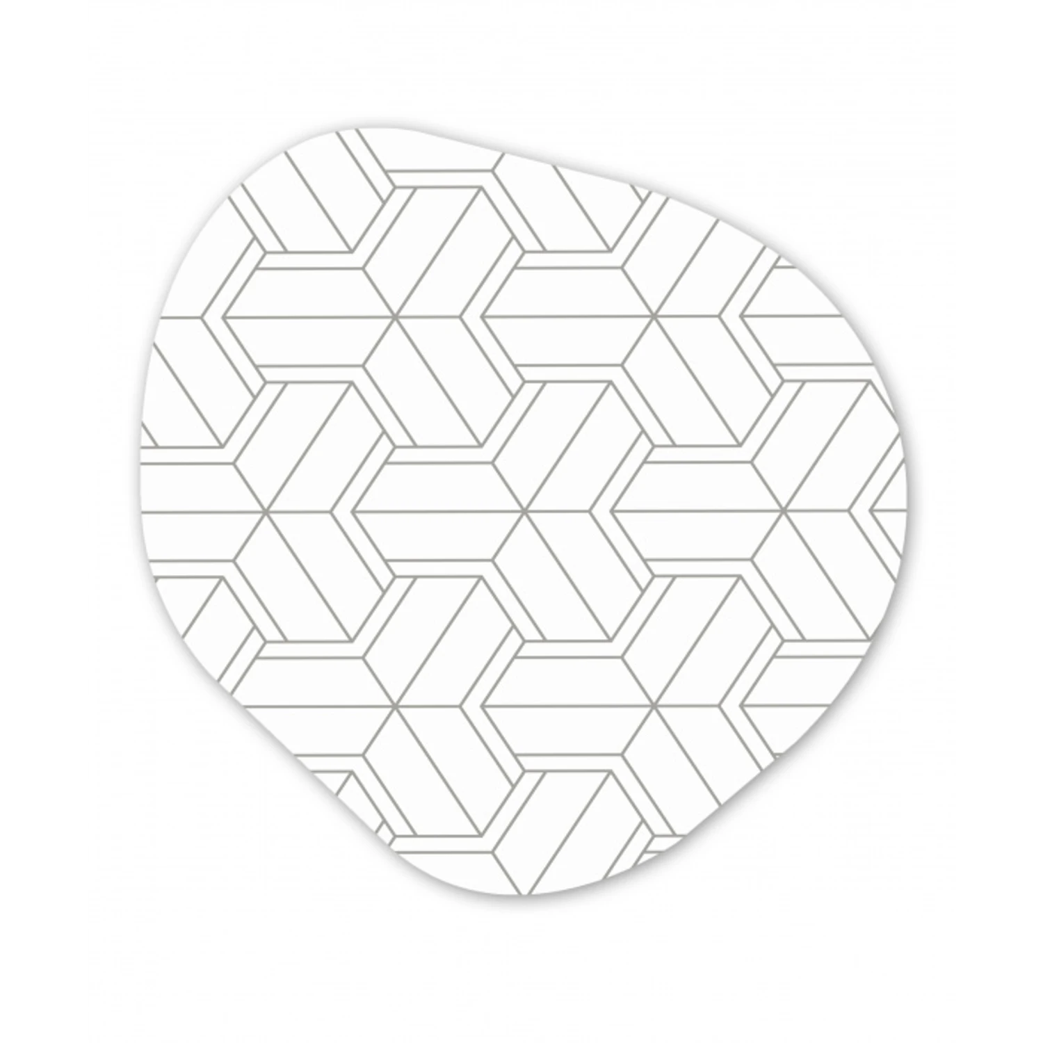 Design - Geometrie - Patroon - Lijn Wandcirkel Organisch Forex 3mm klein 629 -3d