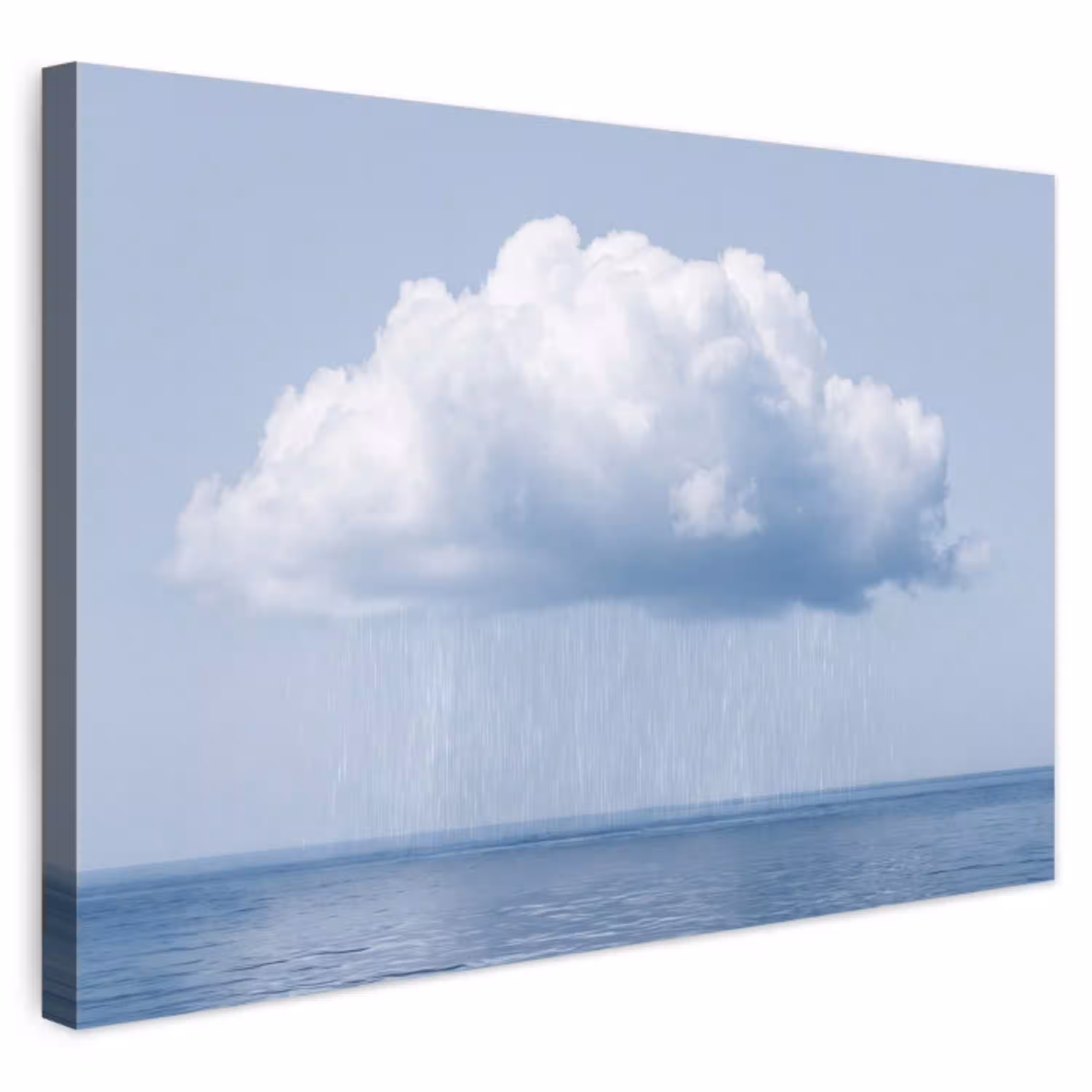 Wolk - Regen - Natuur Tuinposter op houten frame 2 cm dik klein -3d