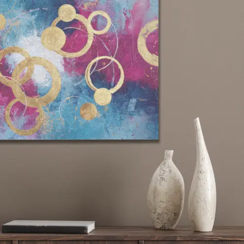 Cirkels - Goud - Abstract PET vilt klein -sfeer6_closeup