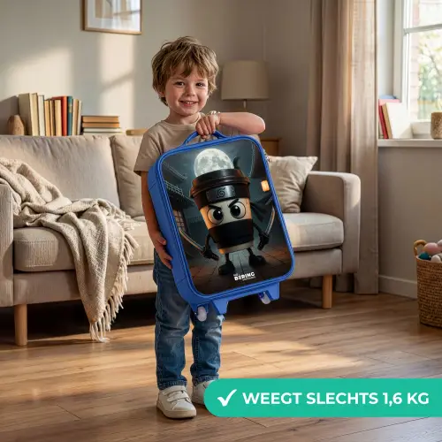 Capuchino Assassino Kinderkoffer - Blauw klein -sfeer2_NL