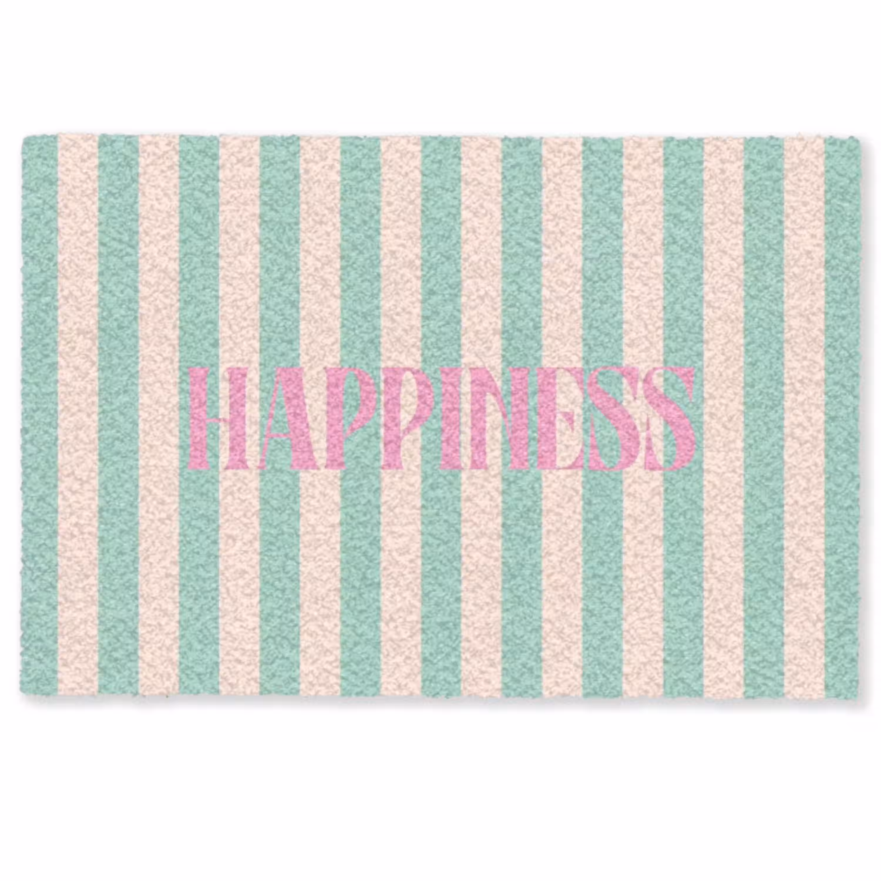 Roze - Groen - Strepen - Happiness Deurmat klein -zkaufland3d
