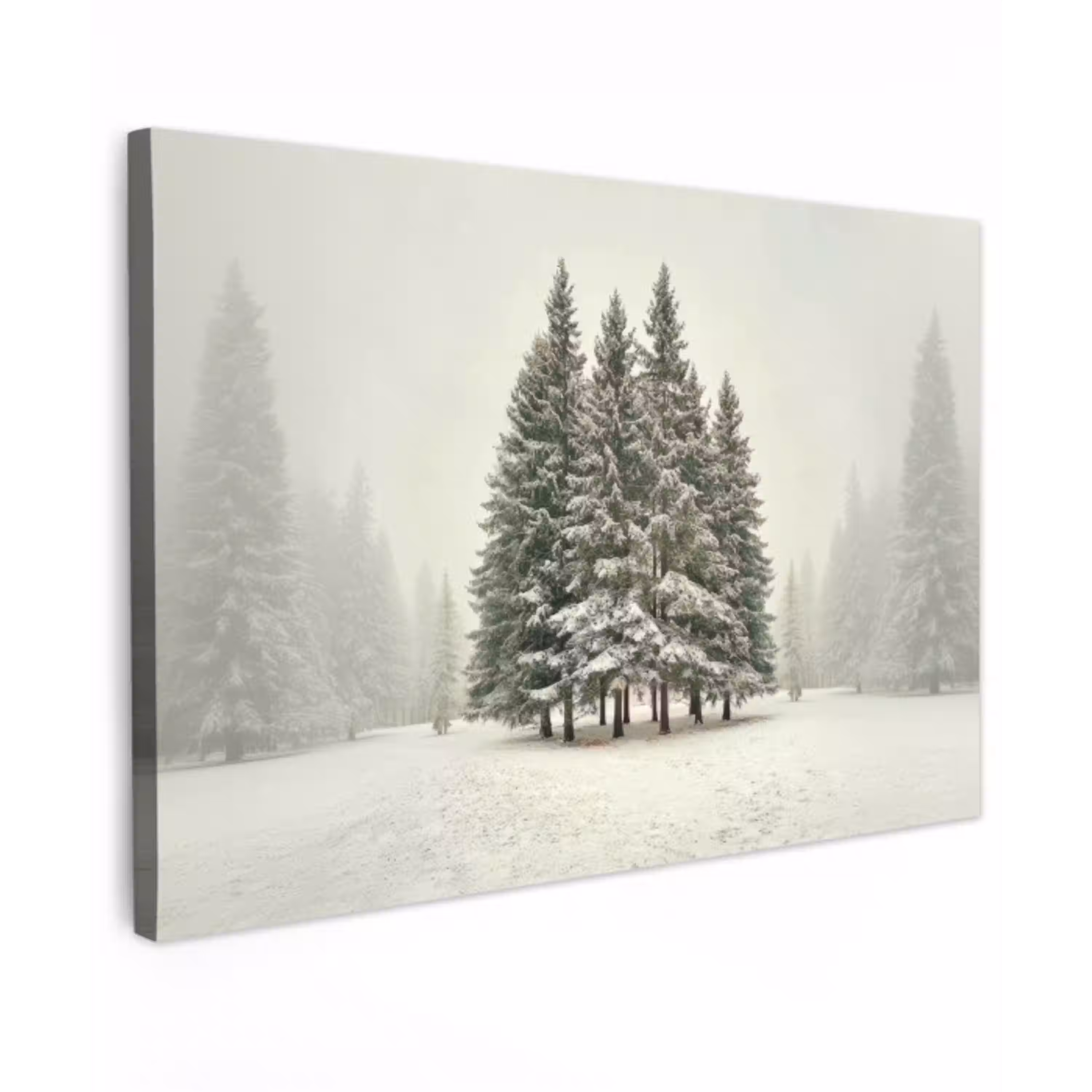 Bomen - Sneeuw - Wit canvas 2cm klein -z3d