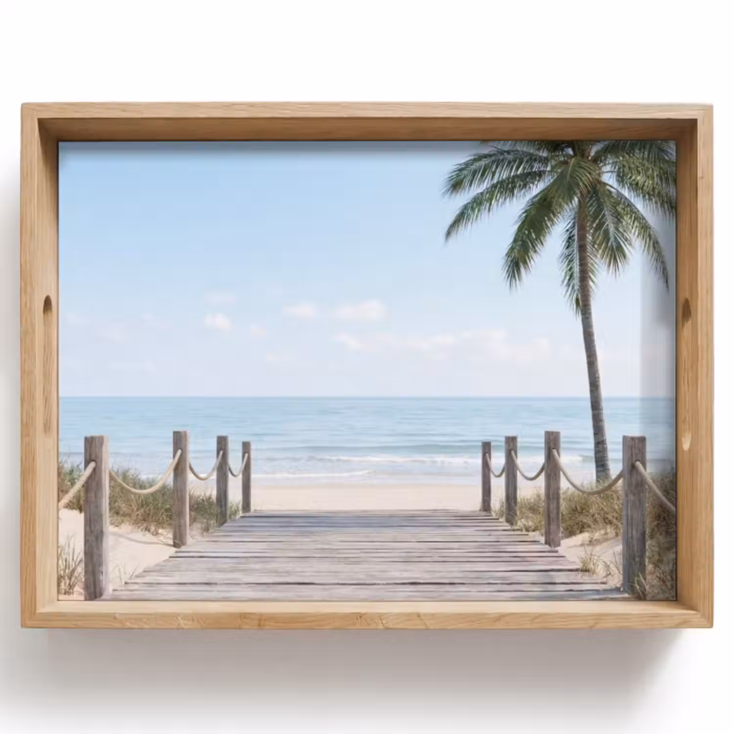 Dienblad - Palmbomen - Pad - Horizon