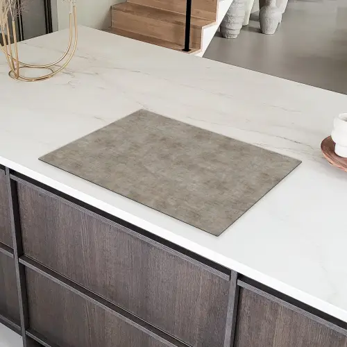 Retro - Beton - Patroon Inductie beschermer vinyl 3mm klein 276 -sfeer8