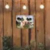 Koe - Boerderij - Gras - Dieren tuinposter los doek klein -sfeer1
