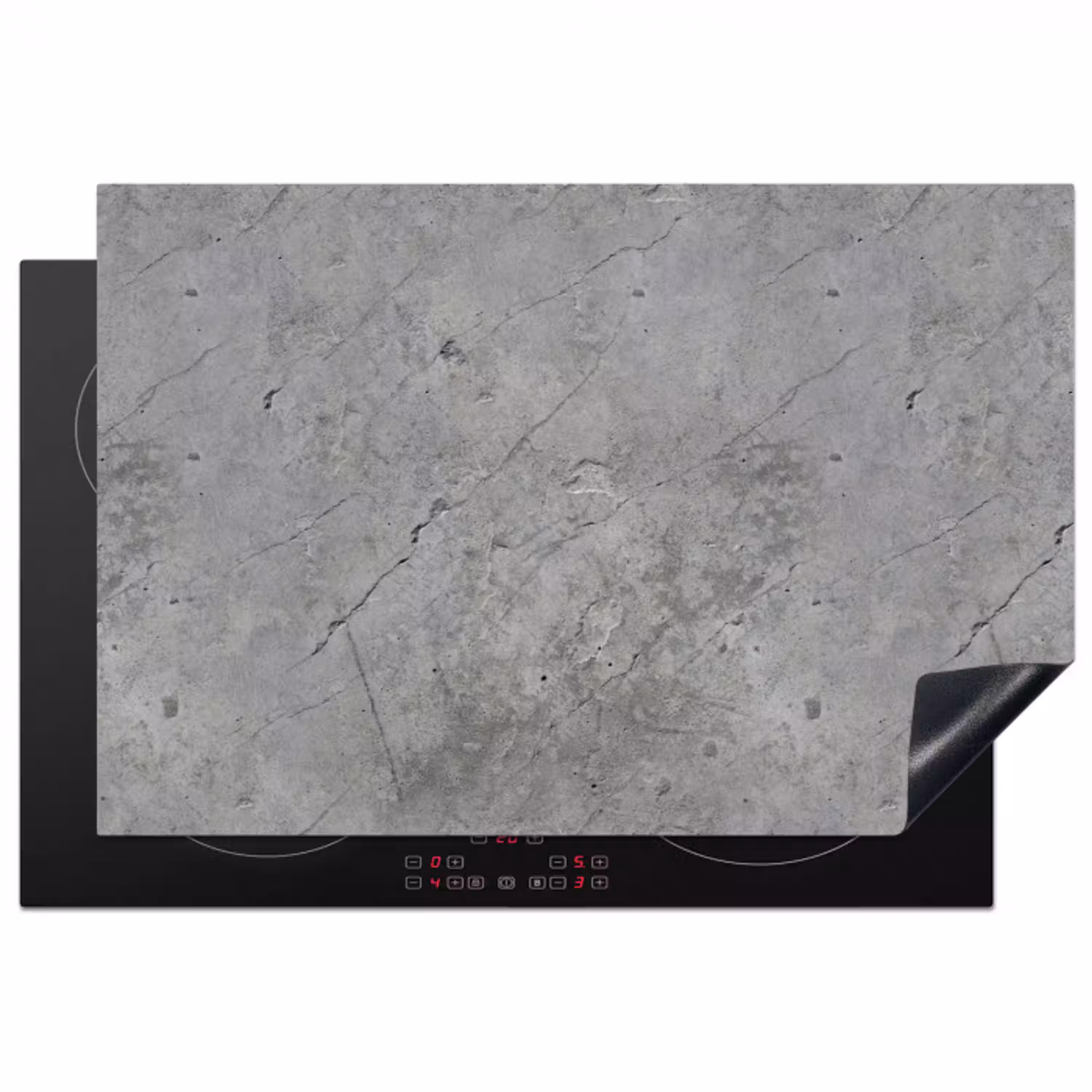 Patronen - Beton - Oud Inductie beschermer vinyl 3mm klein 276 -3d