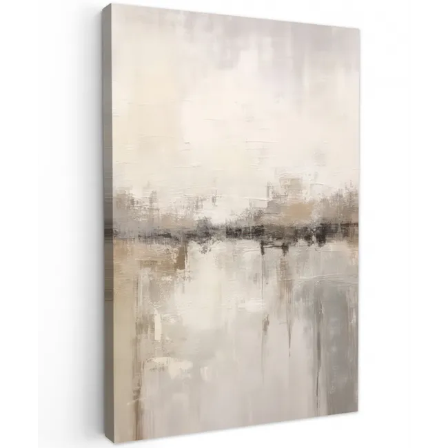 Moderne kunst - Abstract - Beige canvas 2cm klein -z3d