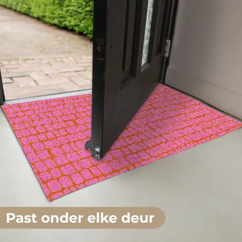 Organisch - Raster - Roze Deurmat klein 898 -USP_NL