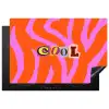 Zebraprint - Grafisch - COOL - Oranje Inductie beschermer vinyl 3mm klein -3d
