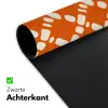Oranje - Ruitpatroon - Wit Muismat XXL klein 681 -sfeer2