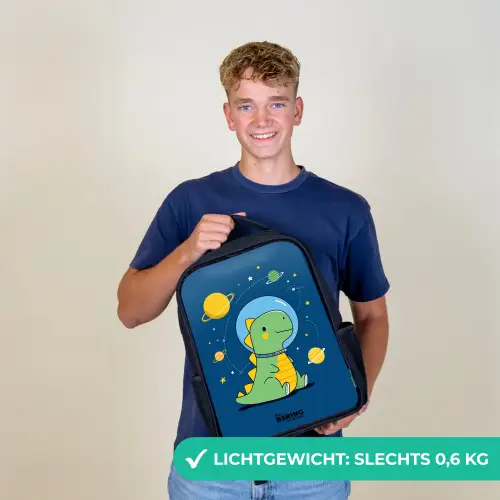 Dino - Planeet - Ster - Blauw Rugzak - Zwart middel -sfeer7_NL
