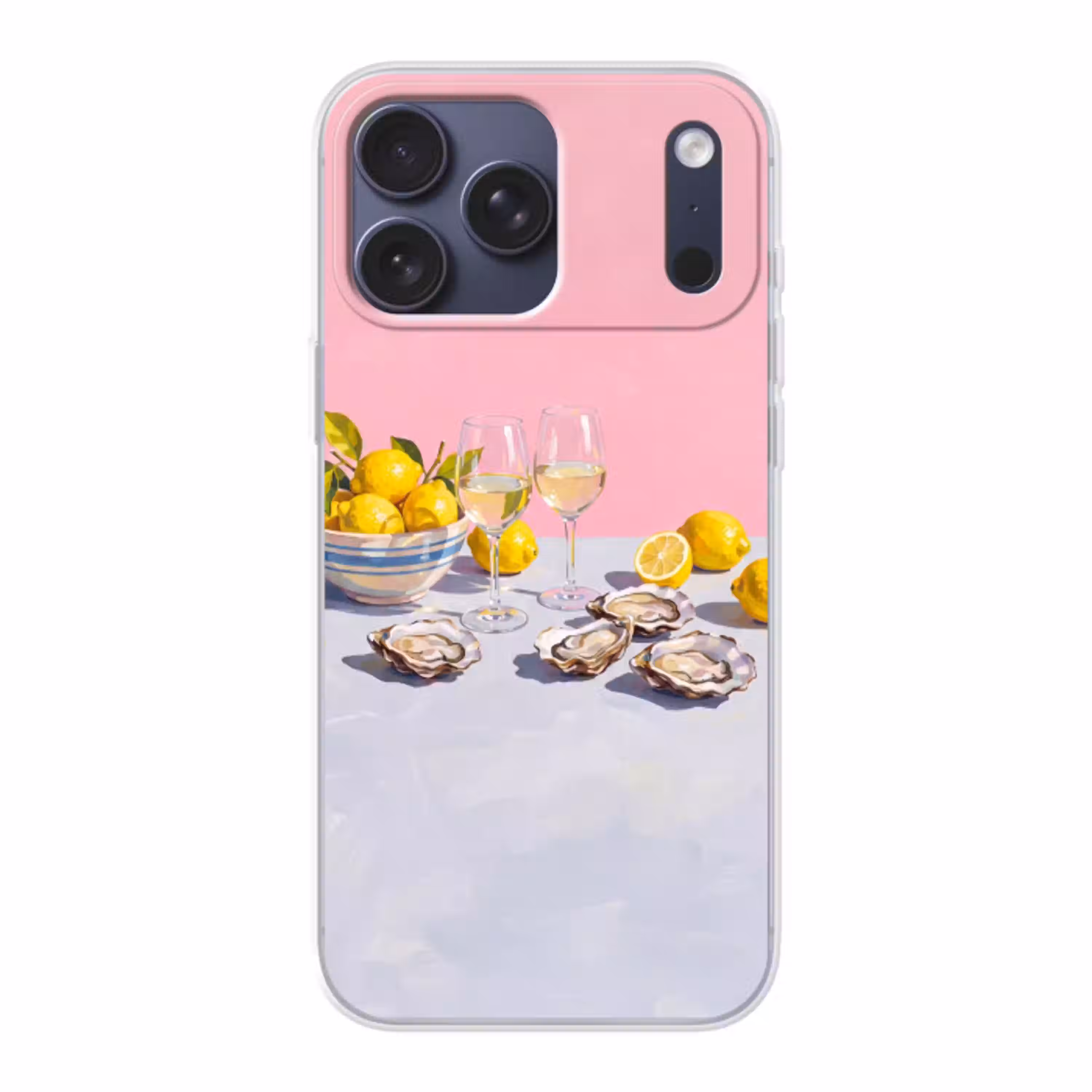 Citroen - Wijn - Eten Telefoonhoesje iPhone 17 Pro Max klein -3d