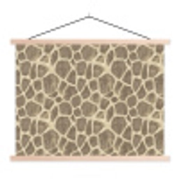 Giraf - Patroon - Beige - Bruin textielposter latten blank klein 122 -3d