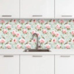 Rozen - Vogels - Pastel - Kleurrijk keuken achterwand 2 middel 871 -3d