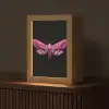 Vlinder - Roze - Nachtvlinder Light Box met kabel (Tafellamp) klein -z3d_website