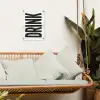 Drink - Zwart - Wit - Decoratie tuinposter los doek klein -sfeer7