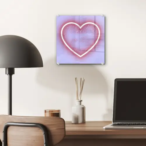 I liked it so it's mine - Neon hart - Paars plexiglas 5mm klein -sfeer6
