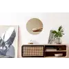Lepel - Rijst - Hout - Beige Wandcirkel aluminium klein -kantoor
