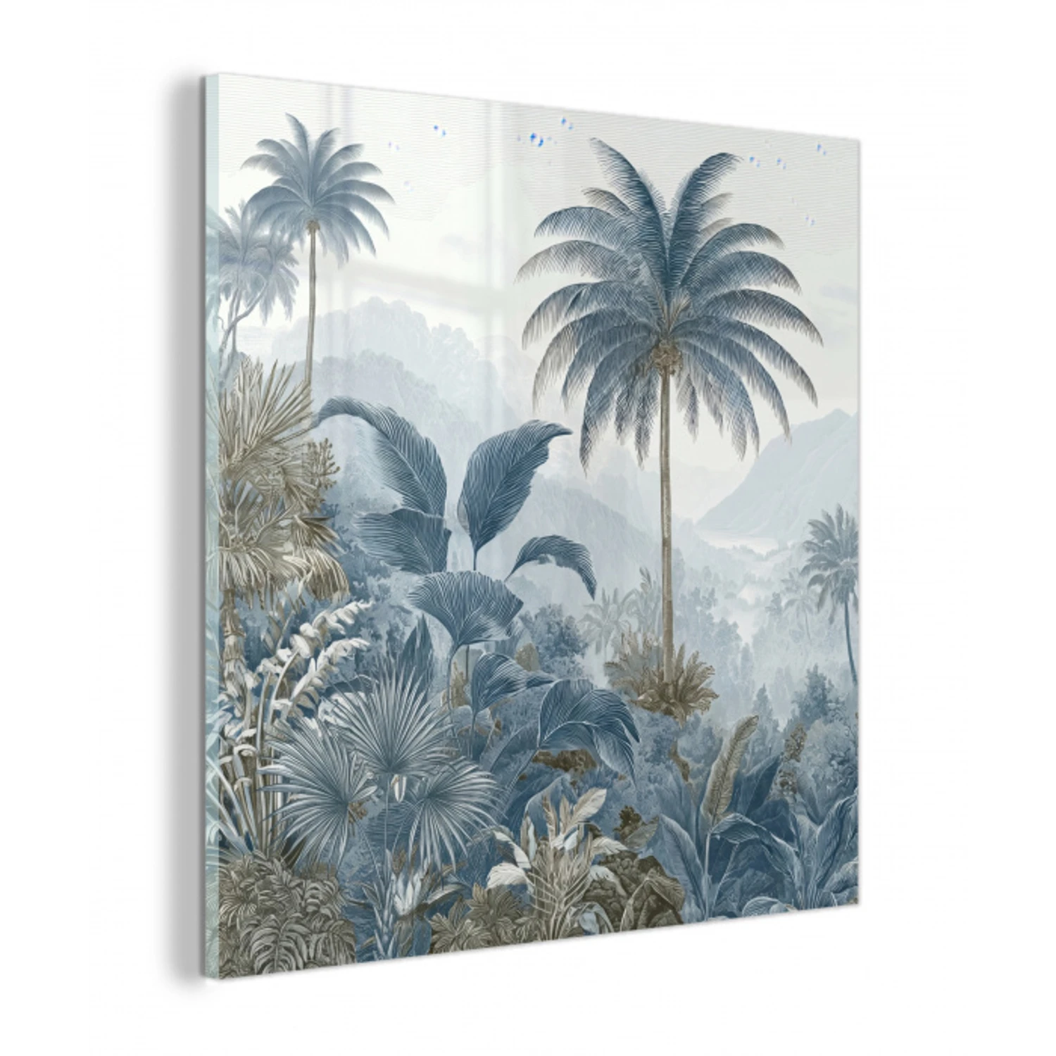 Jungle - Modern - Blauw - Groen plexiglas 5mm klein -z3d