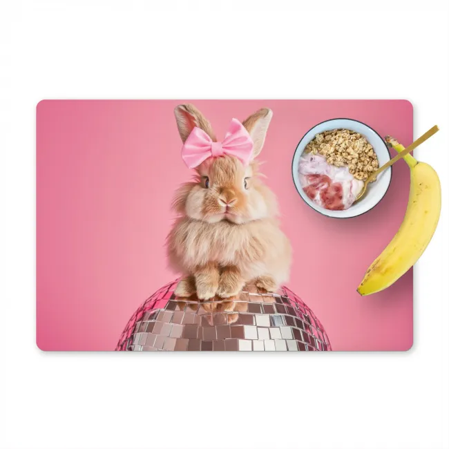 Strik - Discobal - Konijn Placemat vinyl groot -zzzproduct_Kitchenyeah-website