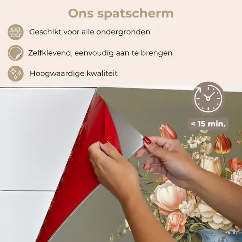 Neutral - Bloemen - Boeket - Vaas keuken achterwand spatscherm klein -spatscherm_NL