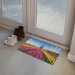 Tulpen - Holland - Molen - Kleurrijk Deurmat klein -sfeer3