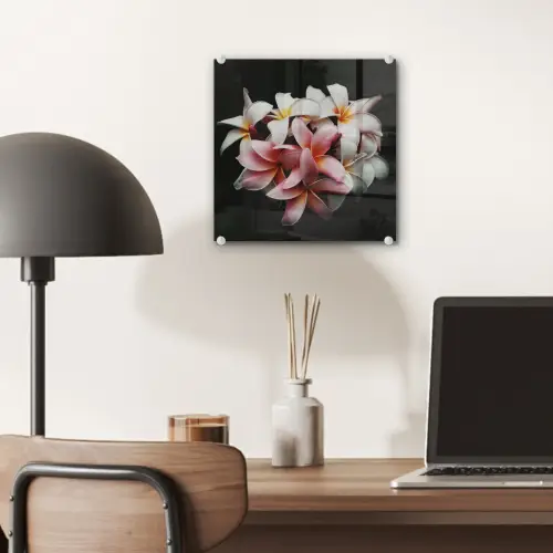Bloemen - Roze - Zwart - Flora - Botanisch plexiglas 5mm klein -sfeer6