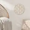 Motief - Beige - Linnen Wandcirkel kunststof plaat 5mm dik klein 188 -sfeer5
