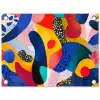 Vormen - Abstract - Stippels - Blauw tuinposter los doek klein -3d