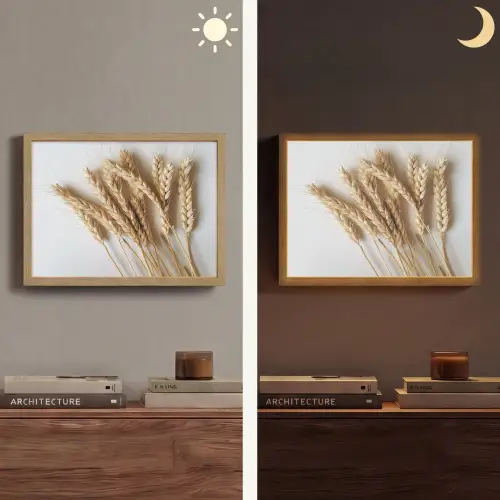 Graan - Geel - Wit - Stilleven Light Box met batterij (Wandlamp) middel -sfeer3