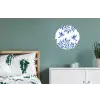 Modern - Vogels - Delfts - Blauw Wandcirkel aluminium klein -slaapkamer
