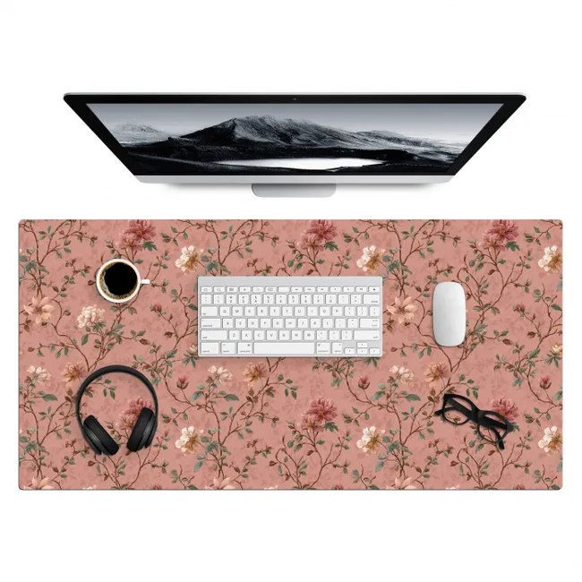 Desk Mat - Botanical - Flowers - Pink