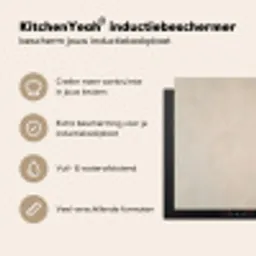 Japandi - Beige - Modern Inductie beschermer vinyl 3mm middel -sfeer2
