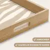 Zebraprint - Beige - Wit - Dierenprint Dienblad Rechthoek middel -USP_HandgreepNL