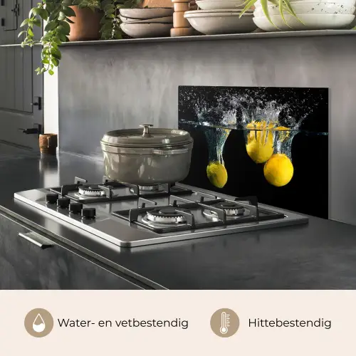 Citroen - Fruit - Stilleven - Water - Geel keuken achterwand spatscherm klein -usp_NL