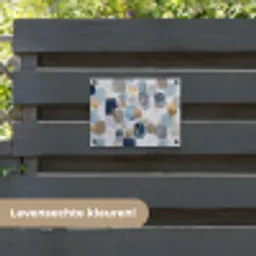 Abstract - Goud - Vormen tuinposter los doek klein -sfeer3
