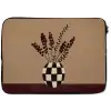 Minimalistisch - Vaas - Bloemen - Bruin laptophoes neopreen klein -zkaufland3dotto