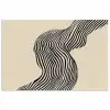 Golvend - Lijnen - Abstract - Silhouet poster papier klein -3d