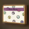 Smileys - Kleurrijk - Grappig Light Box met batterij (Wandlamp kind) middel -z3d_website