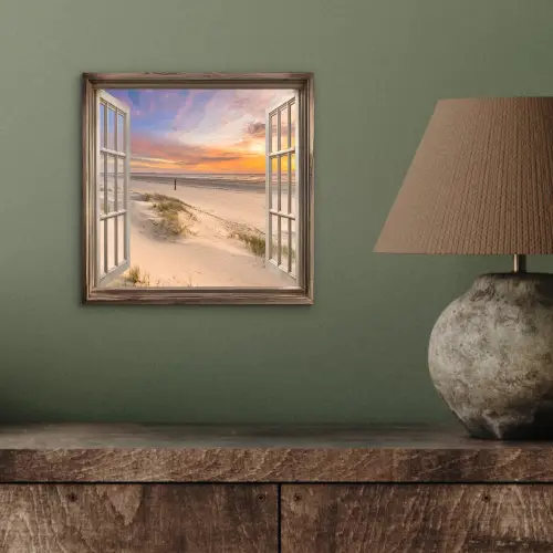Doorkijk - Strand - Duinen - Natuur - Landschap aluminium wit klein -sfeer2