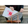 Lippen - Bisou - Blauw laptophoes neopreen klein -tas